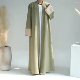 Etnik Giyim Türkiye Abaya Kadın Müslüman Açık hırka Uzun Maksi Elbise Eid Partisi Arap Robe Dubai İslam Kaftan Jalabiya Ramazan Kaftan