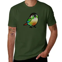 Regatas masculinas Chubby Green Cheek Conure T-shirt Blusa Oversized Customs Roupas Masculinas