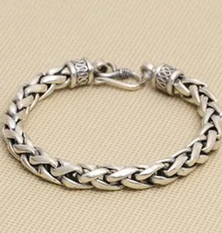 Solid Silver 925 tjocka män Simple Design 100 Real Sterling Vintage Cool Mens smycken Box Giftlink Chain Link4977544