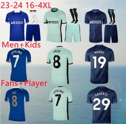 23 24 25 CFC Mudryk Soccer Jersey T. Silva Enzo Fans Playerバージョン2024 Gusto Nkunku James Maduekeシャツ