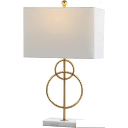 Lampy stołowe 26 Modern Circle Marmur/Metal LED LED Classic Glam Bedside Desk Stolik nocny do sypialni biuro Colle Lam Dro DH5CC