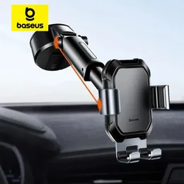 Baseus Gravity Автомобильный держатель для телефона на присоске Регулируемый универсальный держатель-подставка в автомобиле GPS крепление для 12 Pro Max POCO 240126