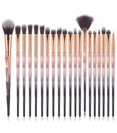 20pcs Diomand Uchwyt Makeup Zestaw pędzla w proszku cień do powiek Foundation Blend Blush Lip Pędzel Oczy Eyeliner rzęs szczotki brwi Set3014228