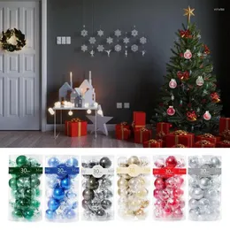 Party Decoration 30 Pcs Ball Ornaments Set Christmas Accessories Shatterproof Holiday Ornament Xmas For Tree
