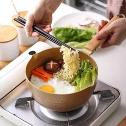 Pannor Deep Fryer Golden Non-Stick Snow Pan Baby Frying Instant Noodle Milk Cooker With Whistle Gas Soup Pot Cookware