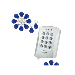 Access Control Card Reader Door Controller med 10 EM -nycklar för System Drop Delivery Security Surveillance Intercom DHXAP