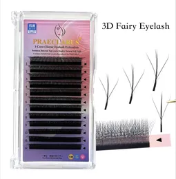 Wysyłka na 24 godziny wróżki 3D gruba kształt rzęsy Łatwy wentylator 5D Fairy Clover Volume 12 Rows Natural Soft Lash 240126