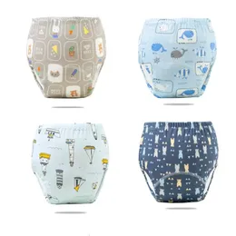 4pcLot Baby Cotton Training Pants Panties Waterproof Cloth Diapers Reusable Toolder Nappies Diaper Underwear 240119