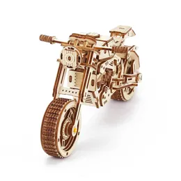 ألغاز الدراجات النارية الخشبية ثلاثية الأبعاد أطفال تجميع الكتل نماذج السيارات الميكانيكية للدراجات النارية لبناء هدية مُنشئ الأولاد 240124
