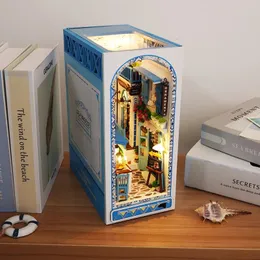 Book Nook Kit Mini DIY Book Nook Touch Light mit Möbeln Kindergeburtstagsgeschenk Sea Breeze Land Drop Shippig 240202