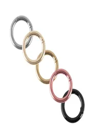 5pc محمولة دائرة فضية جولة carabiner spring snap clips الخطاف مفتاح مفتاح السلاسل مفتاح حقيبة الظهر accessorires9265457