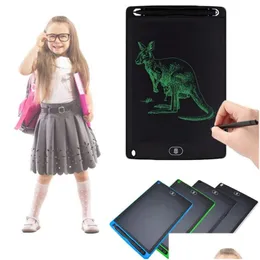 Grafiska surfplattor Pennor LCD -skrivning av surfplatta 8,5 tum elektronisk Ding Iti Colorf SN Handwriting Pads Pad Memo Boards for Kids ADT Drop Del othid