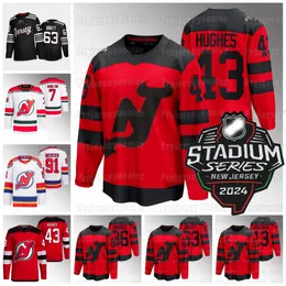 Luke Hughes 2024 Stadium Series Devils Jersey Timo Meier Jack Hughes Jesper Nico Hischier Bratt Dawson Mercer Dougie Hamilton New Tyler Toffoli Miles Wood Bowers