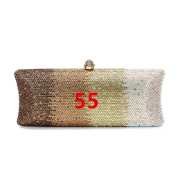 Kvinnor Multi Stones Evening Bags Lady Clutches for Bridal Purses Women Party Dinner Rhinestone Handväskor Bröllopskoppling Bag 240125