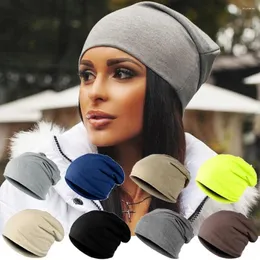 Berets Primavera Moda Homens Malha Inverno Cap Casual Gorros Mulheres Cor Sólida Hip-Hop Beanie Slouch Skullies Bonnet Chapéus Unissex