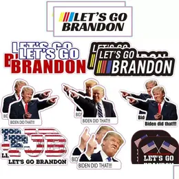 Баннер-флаги Lets Go Brandon наклейка для автомобиля Trump Prank Biden ПВХ наклейки 2022 Fy3364 Прямая доставка для дома и сада Праздничная вечеринка Suppl Dhiqc