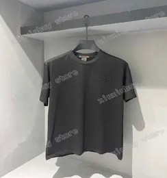 21ss uomo stampato magliette designer ricamo patch lettera stampa vestiti manica corta camicia da uomo etichetta grigio bianco nero9844874