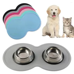 Zwinger 48 27 cm Haustier Hund Welpen Katze Fütterung Matte Pad Nette Wolke Form Silikon Schüssel Schüssel Futter Futter Platzierung zubehör