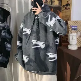 Sweatshirt für Männer Anime Schwarz Mit Kapuze Männliche Kleidung Manga Shark Hoodies Emo Designer Streetwear Harajuku Mode Keine Marke S 240119