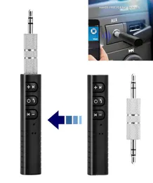 Car Bluetooth Kit 4.1 O محول المتلقي مع Mic Handsfree Square Seeper 3.5mm Aux Music للهاتف الذكي MP3 Tablet1181553