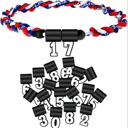 Accessori sportivi in titanio per bambini sport per adulti numeri in silicone pendenti con ciondoli alla moda con ciondoli in silicone con collana di softball