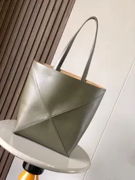 Designer 10A Borsa a tracolla singola con motivo geometrico in nuova pelle di mucca lucida di alta qualità con bordo in pelle e portafoglio con tracolla 9029