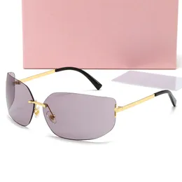 Designer Hot Men Sell Fashion Women for Designers Oversized Sunglasses Mens Ladie Miui Lunette Soleil Mui Sun Glasses Optional Sonnenbrillen Gafas De Sol with