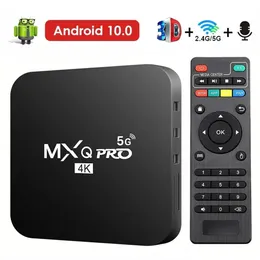 スマートテレビボックスMXQPro 4K HD Android 100 245G Dualwifi 3Dビデオメディアプレーヤーホームシアターセットトップ240130