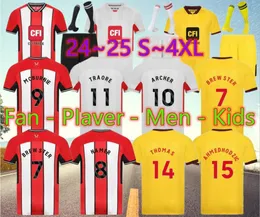 S-4xl 2023 2024 Sheffield Soccer Jerseys Traore McBurnie Bogle 23 24 Vini Souza United Ahmedhodzic Brewster Hamer Norwood Lowe Football Shirts Mense Jersey Kids Kit Kids