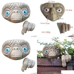 Dekorative Objekte Figuren Alien Et Ornamente Harz Hängende Wand Anhänger Hausgarten Dekoration Lieferungen Kreative Handwerk Statue Dhqz4