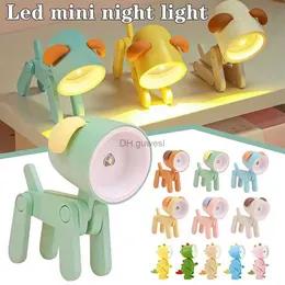 Luzes noturnas LED Night Light Mini Pet Light Super Cartoon Animals Nightlights Portátil Proteção para os Olhos Lâmpada de Leitura de Alta Qualidade YQ240207