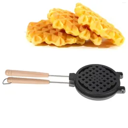 Panelas dupla face waffle maker pan com alça removível antiaderente mini torradeira ferramenta de cozinha de café da manhã