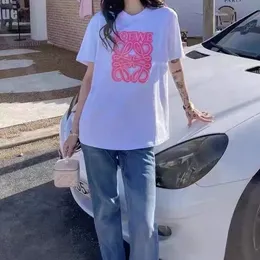 2024 Nova camiseta da marca Luo Family Totem de manga curta masculina e feminina do mesmo estilo Luo Yiwei Camiseta casual de manga curta na moda Instagram