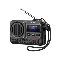 MLOVE BV800 SuperPortable Bluetooth Ser mit UKW-Radio, LCD-Bildschirm, Antenne, AUX-Eingang, USB-Festplatte, TF-Karte, MP3-Player 240126