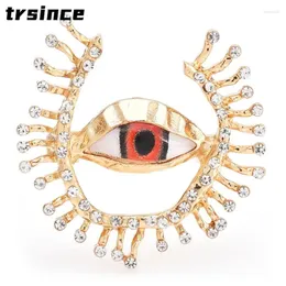 Brooches Exaggerated Design Eye Women Unisex Rhinestone Charming Eyes Pins Party Casual Brooch Fashion Jewelry Corsage