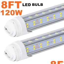 Led Tubes 20Pack R17D/Ho 8Ft Rotate V Shaped 120W Replacement For F96T12/Cw/Ho 150W Cool White 6500K Clear Lens T8/T10/T12 Drop Deli Dhwbn