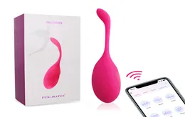 女性向けのアプリ制御振動卵バイブレーターケーゲルボールベンWAセックスおもちゃ