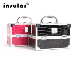 Kompletter Make-up-Koffer aus Aluminium, Make-up-Tasche, Kosmetikkoffer01236189437