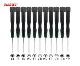 Nuovo cacciavite Torx con impugnatura girevole in plastica nera da 142 mm Chiave Torx T4 T5 T6 08 12 Pentalobe 15 Phillips 25 Y Cacciaviti 100 pezzi lo6979815