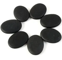 7st Lot Black Spa Rock Basalt Energy Toe Face Oval Stones Massage Lava Natural Stone Set Health Care Relaxation4258788