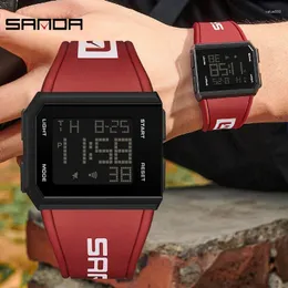 Zegarek zegarki marki SANDA MARK WARTORY MOSY Casual Watch for Men Sport LED Digital Wristwatch Waterproof Wojskowy Zegar Relogio Masculino