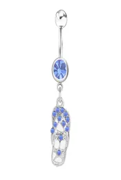 D0084 Bute Style Belly Button Ring Ltblue01234566722132