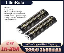 100 Original Liitokala LII35A 37V 3500MAH Batteri 10a Discharging laddningsbart för 18650 batterier UAV4078406