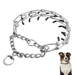 Hundehalsbänder, Metall-Martingale-Zinkenhalsband, Pinch-Training für abnehmbares Glied, verstellbarer Choke mit bequemen Gummispitzen