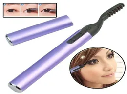 Purple Portable Pen Style Electric Heated Makeup Eye Lashes Long Lasting Eyelash Curler 67PL3154110