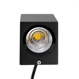 Lâmpada de parede 5W 10W à prova d'água IP65 Cube LED Sconce Decoração moderna Luz de varanda de jardim montada em superfície