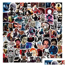 Car Stickers 100Pcs Vehicle Horror Movie Laptop Freday Childs Play Decals Skateboard Guitar Suitcase Zer Motorcycle It Diy Cartoon K Dh53D