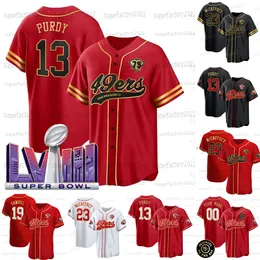 Brock Purdy San Franciscos 49eres Baseball Jersey Christian McCaffrey Nick Bosa Deebo Samuel Talanoa Hufanga George Kittle Brandon Aiyuk Jerry Rice Fred Warner