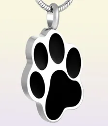 IJD8451 PET DOGCAT PAW PRINT Stainless Steel For Ashes Cremation Urn Pendant Necklace Memorial Kiefake Pendant Jewelry2363812