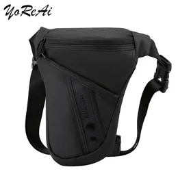 YoReAi Borsa da gamba impermeabile in nylon da uomo di alta qualità Moto Borsa a tracolla multiuso a tracolla Cintura Hip Bum Marsupio in vita 240126